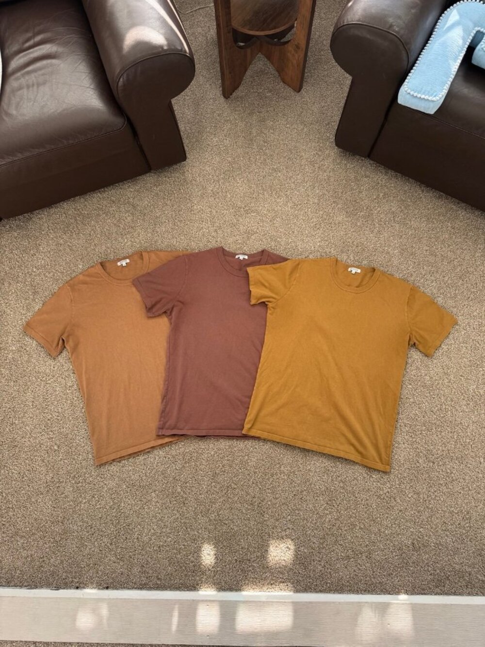Gustin Heavyweight T-Shirt Mens Large Lot of 3 Made In USA Short Sleeve Crewneck